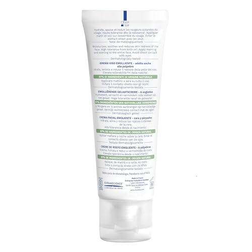 Mustela Stelatopia Eczema-Prone Skin Emollient Baby Face Cream - Face Moisturizer with Natural Avocado & Sunflower Oil - Fragrance-Free - 1.35 fl. oz.
