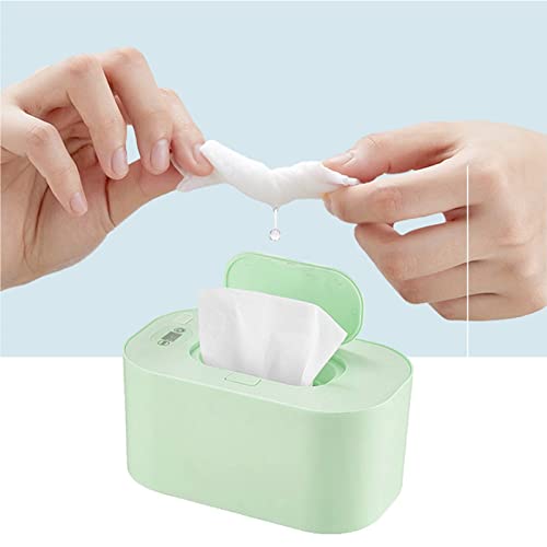 Plplaaoo Portable USB Baby Wipe Warmer, Large Capacity Wet Wipes Dispenser with Constant Temperature, Even Heating Diaper Wipe Warmer & Baby Wipe Heater for Home Car Travel (White)