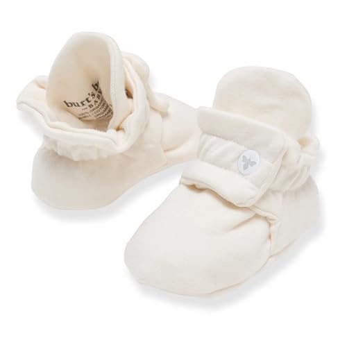 Burt's Bees Baby Unisex 100% Organic Cotton, Adjustable Booties