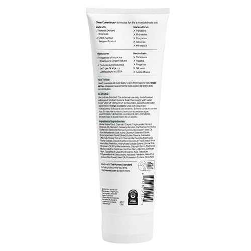 The Honest Company Hydrating Face and Body Lotion, Fast Absorbing, Naturally Derived, Hypoallergenic, Fragrance-Free, Sensitive, 8.5 fl oz