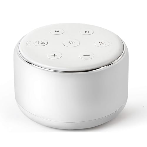 FamiSym White Noise Sound Machine Baby for Sleeping with Night Light – 34 Soothing Sounds, Rechargeable White Noise Machine for Kids Adults, Portable Lullaby Sleep Machine Baby Soother Home Travel