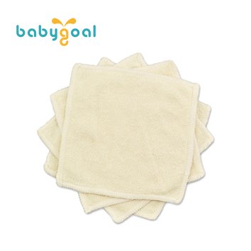babygoal 12-Pack Rayon from Bamboo Baby Cloth Wipes- Reusable & Washable Small Saliva Towels for Newborns- Ultra-Soft Face Wipes
