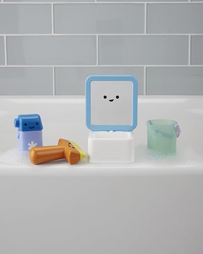 Skip Hop Baby Bath Toy Fresh & Clean Mirror Fun 4-Piece Mirror & Sink Pretend Play Set and Bathtub Sensory Development Toy Age 12m+