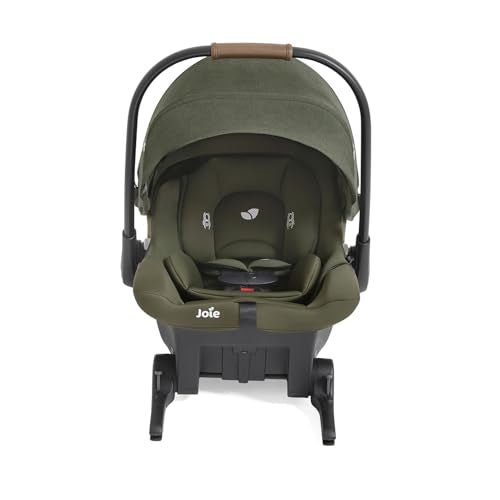 Joie Ginger and Mint Latch Travel System – 4-in-1 Travel System with Base-Free Infant Car Seat & Stroller, Built-in Latch for Easy Install and an Included All-Terrain Stroller (Forest)