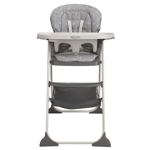 Graco® Slim Snacker High Chair, Ultra Slim, Fast-Folding, Multiple Recline Positions, Comfortable Feeding, Whisk