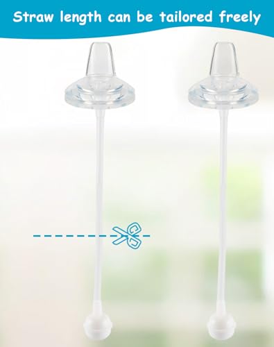 Sippy Cup Soft Spout Conversion Kit for Pigeon Baby Bottle, Toddler Transition Kit with Silicone Sippy Spout Nipple, Weighted Straw, Bottle Handle, Cleaning Brush, 2 Pack, 6m+