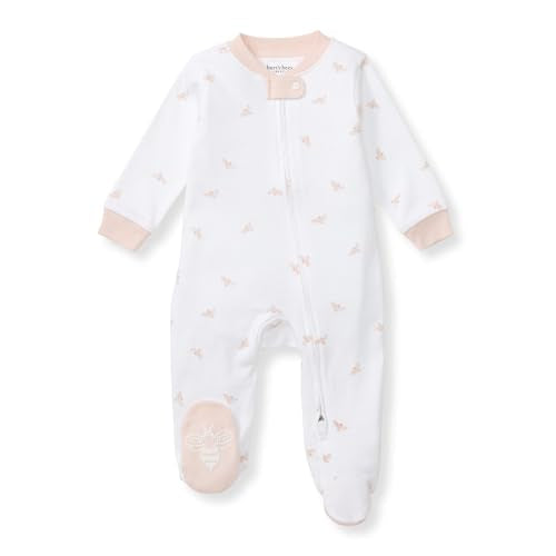 Burt's Bees Baby Girls' Organic Cotton, Sleep and Play Footed Pajamas