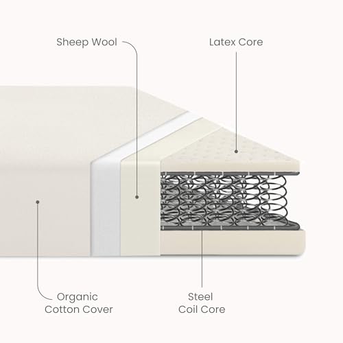 Delta Children CleanEarth Certified Organic Crib and Toddler Mattress – GOTS Certified, Non-Toxic Breathable Baby Mattress - Regulates Temperature, 10-Year Warranty