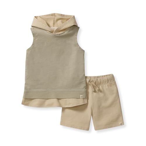 Burt's Bees Baby Baby Boys' Shirt and Pant Set, Top & Bottom Outfit Bundle, 100% Organic Cotton