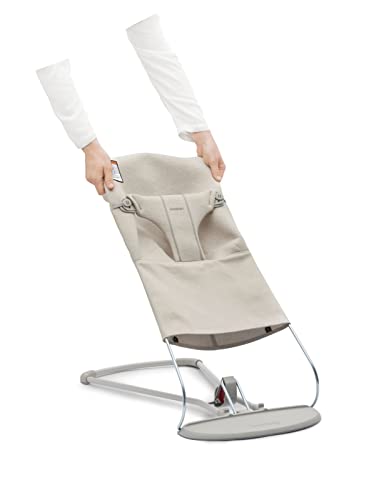 BabyBjörn Fabric Seat Bouncer Bliss, 3D-Jersey, Light Beige