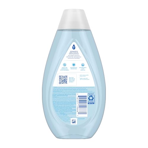 Johnson's Baby Fluffy Bubbles Bubble Bath, No More Tears, Gently Cleanses Delicate Skin Without Feeling Dry, Hypoallergenic, No Added Parabens, Sulfates & Dyes, 13.6 fl. oz