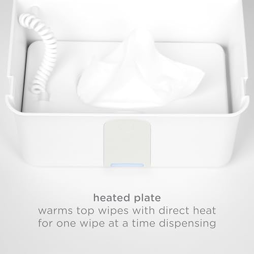 Ubbi Baby Wipes Warmer & Dispenser with Nightlight, Top-Heating System, Oat