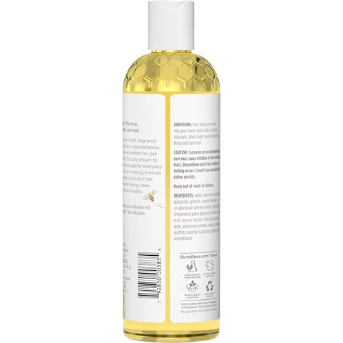 Burt's Bees Baby Shampoo & Wash, Fragrance Free & Tear Free Baby Soap - 12 Ounce Bottle, Pack of 3