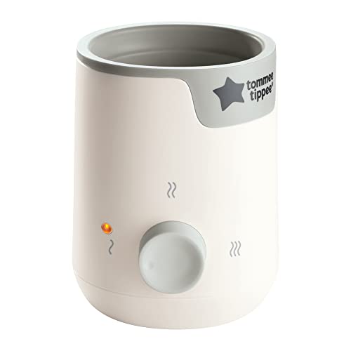 Tommee Tippee Easiwarm Bottle Warmer, Warms Breast Milk and Formula Bottles to Body Temperature in Minutes, Automatic Timer, One-Dial Operation, White