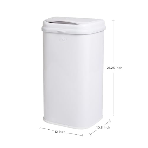 Ubbi Adult Diaper Pail, 13-Gallon Stainless Steel Incontinence Disposal Bin, Odor Locking Trash Can for Adult Diapers, Elderly Care & Caregivers, No Special Bags Required, White