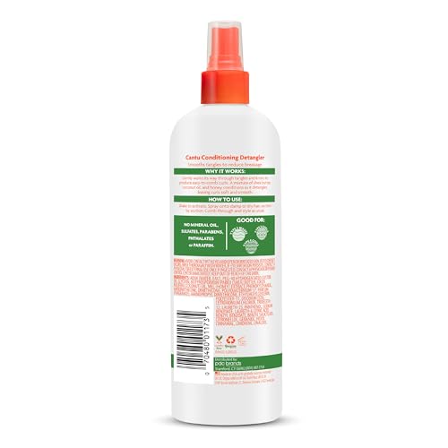 Cantu Care for Kids Haircare Regimen Set with Large Size Shampoo + Conditioner + Detangler + Leave-In Conditioner (Pack of 4)