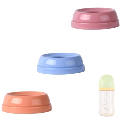 Baby Bottle Replacement Collars Rings Compatible with Pigeon 3rd Generation PPSU/PP/Glass Wide Neck Nursing Bottles, 3 Pack (Sent in Random Color)