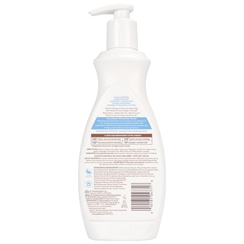 Palmer's Baby Lotion, Cocoa Butter Formula Body Lotion, 13.5 Fl Oz, Gentle Baby Moisturizer for Delicate Skin with Vitamin E & Aloe, Hypoallergenic, 48Hr Moisture, Dermatologist Tested Baby Essentials