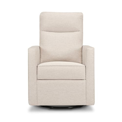 Davinci Gabby Pillowback Swivel Glider in Beach, Greenguard Gold & CertiPUR-US Certified