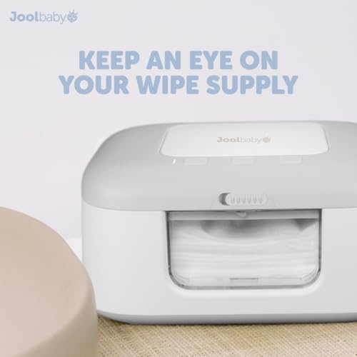 Jool Baby TinyBums Baby Wipe Warmer & Dispenser with LED Changing Light & On/Off Switch (Gray)