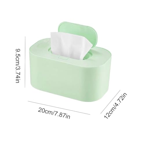 Portable Baby Wipe Warmer, Large Capacity Moist Wipe Dispenser with LED Display, Quiet & Even Heating, Diaper Wipes Warmer for Home Car Travel Use (White)