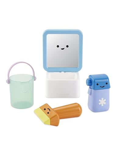 Skip Hop Baby Bath Toy Fresh & Clean Mirror Fun 4-Piece Mirror & Sink Pretend Play Set and Bathtub Sensory Development Toy Age 12m+