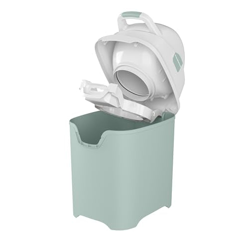 Foundations Mini Diaper Pail with Airtight Lid, Durable & Odorless Diaper Disposal, Large Capacity, Holds up to 30 Newborn Diapers, Refill with Any Bags, Baby Registry Gift - Green