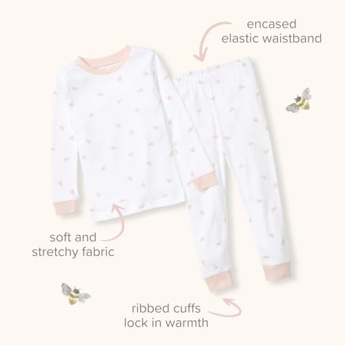 Burt's Bees Baby Girls Organic Cotton Pajamas, Toddler PJ Set, 2-PC