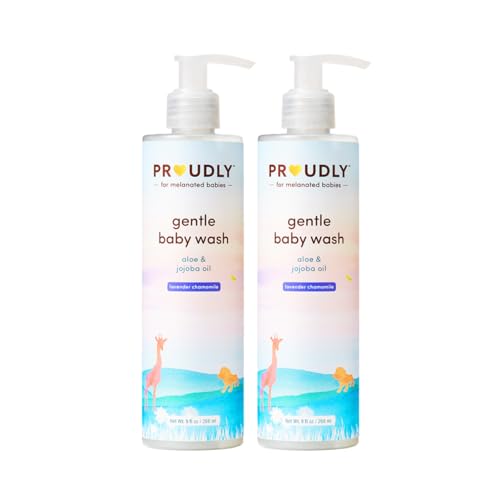 PROUDLY Gentle Baby Wash by Gabrielle Union & Dwyane Wade, for Black & Brown Babies & Dry, Sensitive Skin, Tear-Free, pH Balance, Lavender Chamomile 2-Pack (9oz each)