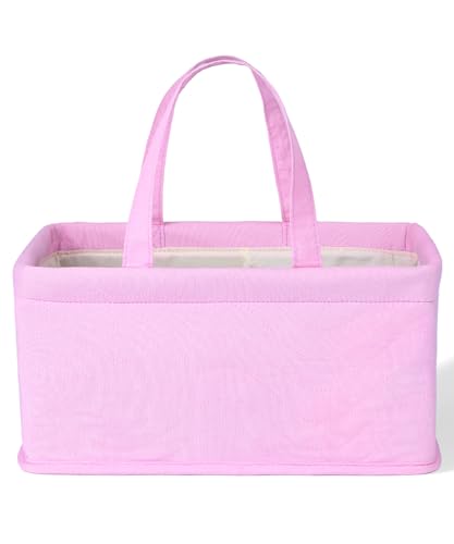 Mr. Pen Baby Diaper Caddy Organizer, Pink Quilted Fabric, Car Diaper Caddy