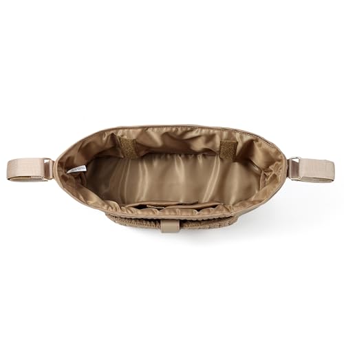 SEWBOO Universal Baby Stroller Organizer,Diaper Caddy Organizer with Adjustable Straps to Fits Nearly Any Strollers (Beige)
