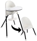 Primo Cozy Tot Deluxe Convertible Folding High Chair & Toddler Chair - Portable Foldable Baby Chair/Toddlers Highchair - Travel Friendly, Removable EZ Clean Tray, Black/White, 22"x21"x33.5"