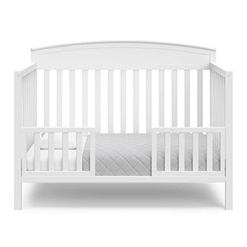 Graco Benton 5-in-1 Convertible Crib – GREENGUARD Gold Certified, Converts from Baby Crib to Toddler Bed, Daybed and Full-Size Bed, Fits Standard Full-Size Crib Mattress (White)