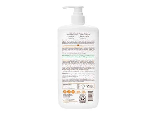 Babo Botanicals Sensitive Baby Fragrance-Free Daily Hydrating Baby Lotion - Shea Butter & Jojoba Oil - for Body & face - for Babies, Kids & Adults with Sensitive Skin - EWG Verified - Vegan - 14oz