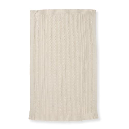 Burt's Bees Baby Infant Blanket, Cable Knit, Made with 100% Soft Breathable Organic Cotton, Nursing Blankets, Machine Wash Baby Newborn Essentials, Size 30 x 40 Inch