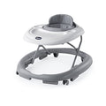 Chicco Mod Walker Foldable Infant Walker, 3 Height Adjustments, BPA-Free Tray with 2 Cup Holders, Brake Pads, for Children up to 26 lbs., Space-Saving Compact Fold, Grey/Grey