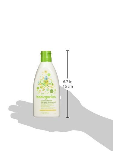 Babyganics Baby Shampoo + Body Wash Pump Bottle, Chamomile Verbena, , 3 Pack, Packaging May Vary