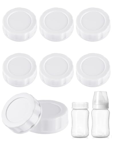 UWSTE 8Pack Baby Bottle Caps for Evenflo Wide Neck Baby Bottle 5oz/6oz/9oz, Travel and Storage Bottle Lids Replacement for Pigeon MAM Wide Neck Bottle, Soft & Safe Bottle Lid
