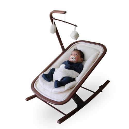 Snuggle Me® Baby Bouncer | 2 in 1 Infant Rocker | 2-Position Recline | Newborn to Toddler (Birth -20 lbs) | Newborn Insert & Toy Bar Included | JPMA/BSA Certified | Easy Wash Organic Cotton