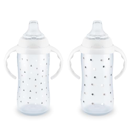 NUK Learner Cup 6+ Months Timeless Collection Amazon Exclusive 10 Oz – BPA Free Spill Proof Sippy Cup 2 Count (Pack of 1)