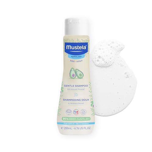 Mustela Gentle Shampoo with Natural Avocado Perseose - Formulated for Babies' and Children's Delicate Hair, Sensitive Skin, and Scalps - Newborn Safe - Various Sizes - 1 or 2-Pack
