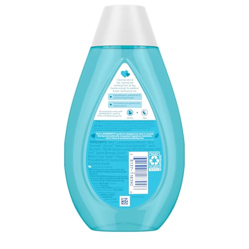 Johnson's Clean & Fresh Children's Shampoo & Body Wash, 2-in-1 Daily Hair & Body Wash for Kids & Toddlers Gently Cleanses Developing Hair, 13.6 fl. oz