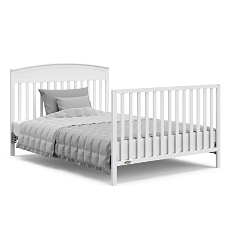 Graco Benton 5-in-1 Convertible Crib – GREENGUARD Gold Certified, Converts from Baby Crib to Toddler Bed, Daybed and Full-Size Bed, Fits Standard Full-Size Crib Mattress (White)