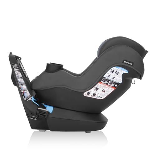 Evenflo REO by Revolve360 Rotating 2-in-1 Convertible Car Seat, 360 Degrees, Infant to Toddler, Forward and Rear Facing, Compact Design, One-time Install (Brookline)