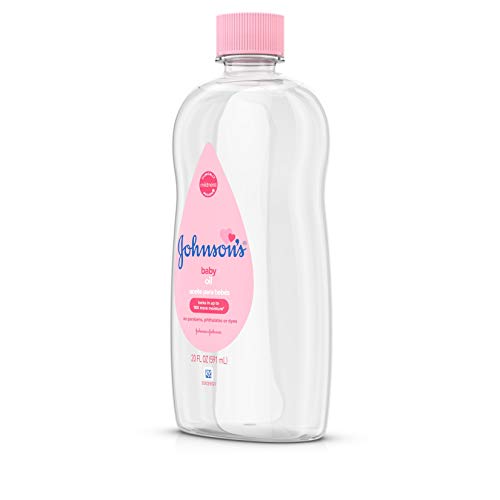 Johnson's Baby Oil, Pure Mineral Oil to help Prevent Moisture Loss for Baby, Kids & Adults, Gentle & Soothing Baby Massage Oil for Dry Skin Relief, Original Scent, Baby Essentials, 20 fl. oz