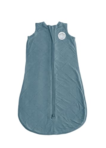 Dreamland Baby Lightweight Bamboo Viscose Sleep Sack (6-12 Months). 1.0 TOG Ultra Soft Blanket w/ 2-Way Zipper. 95% Viscose, 5% Spandex (Ocean). Mom-Owned US Business, Premium Materials