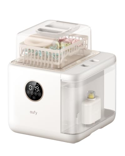 eufy Security S1 Pro Baby Bottle Washer, Sterilizer and Dryer, Built-in Water Softener, Largest 10-Bottle Capacity, 3D HydroBlast Cleaning, 212°F Steam Sterilizer, Fast Drying, Smart App Control