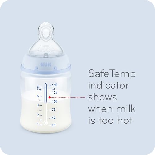 NUK Smooth Flow Anti Colic Baby Bottle, 5 oz, Elephant