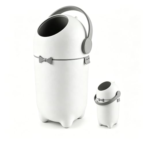 Fumweeb Diaper Pail with Airtight Lid, 15L Odor Control Diaper Trash Can, Odor-Locking Diaper Pails for Babies ＆ Pets,Holds 16 Diapers Baby-Safe Nursery Bin for Living Room, Bathroom,Pet Litter Box