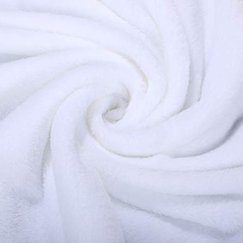 Boao 2 Pieces Flannel Fleece Sublimation Baby Blankets 30 x 40 Inch Blank White Baby Receiving Blanket Fuzzy Soft Warm Blanket Infant Newborn Blankets for Crib Stroller DIY